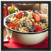 Gesundes Beeren Müsli auf Leinwandbild Quadratisch gerahmt Größe 40x40