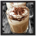Cappuccino auf Leinwandbild Quadratisch gerahmt Größe 40x40
