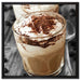 Cappuccino auf Leinwandbild Quadratisch gerahmt Größe 60x60