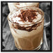 Cappuccino auf Leinwandbild Quadratisch gerahmt Größe 70x70