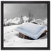 Berghütten in den Alpen auf Leinwandbild Quadratisch gerahmt Größe 40x40