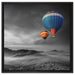Heißluftballons über den Alpen auf Leinwandbild Quadratisch gerahmt Größe 60x60