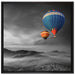Heißluftballons über den Alpen auf Leinwandbild Quadratisch gerahmt Größe 70x70