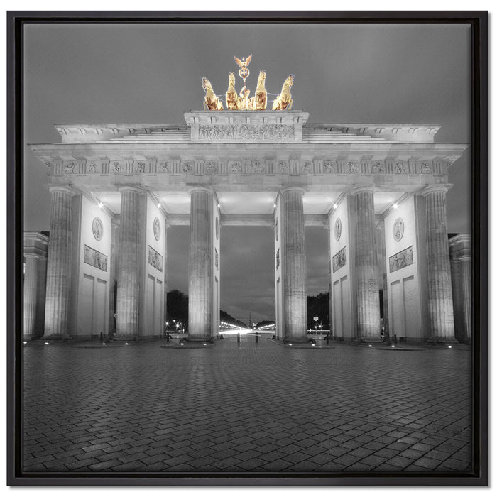 schönes Brandenburger Tor auf Leinwandbild Quadratisch gerahmt Größe 70x70