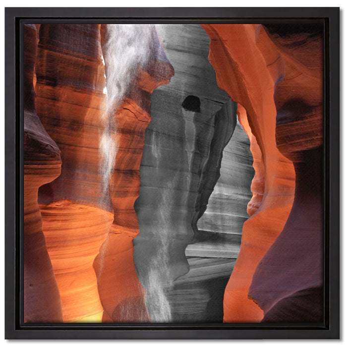 prächtiger Antelope Canyon auf Leinwandbild Quadratisch gerahmt Größe 40x40
