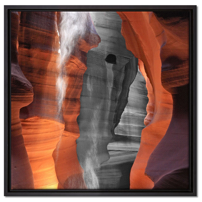 prächtiger Antelope Canyon auf Leinwandbild Quadratisch gerahmt Größe 60x60