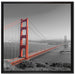 eindrucksvolle Golden Gate Bridge auf Leinwandbild Quadratisch gerahmt Größe 70x70
