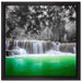 schöner Wasserfall im Dschungel auf Leinwandbild Quadratisch gerahmt Größe 40x40