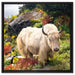 Schönes Yak Himalaya auf Leinwandbild Quadratisch gerahmt Größe 60x60