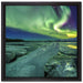 Gletscher Island auf Leinwandbild Quadratisch gerahmt Größe 40x40