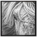 Islandpony in den Westfjorden auf Leinwandbild Quadratisch gerahmt Größe 70x70