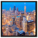 Luftaufnahme Chicago auf Leinwandbild Quadratisch gerahmt Größe 60x60