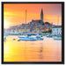 Kroatische Hafenstadt auf Leinwandbild Quadratisch gerahmt Größe 60x60