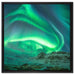 Nordlichter über Island auf Leinwandbild Quadratisch gerahmt Größe 60x60