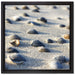 Muscheln im Sand auf Leinwandbild Quadratisch gerahmt Größe 40x40
