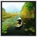 Yen-Stream Vietnam auf Leinwandbild Quadratisch gerahmt Größe 60x60