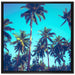 Tropische Palmen auf Leinwandbild Quadratisch gerahmt Größe 70x70