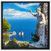 Insel Capri in Italien auf Leinwandbild Quadratisch gerahmt Größe 60x60