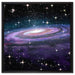 Spiralgalaxie im Weltall auf Leinwandbild Quadratisch gerahmt Größe 60x60