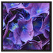 Blaue Hortensien Blüte auf Leinwandbild Quadratisch gerahmt Größe 60x60