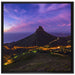 Kapstadts Löwenkopf auf Leinwandbild Quadratisch gerahmt Größe 70x70