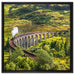 Eisenbahnviadukt in Schottland auf Leinwandbild Quadratisch gerahmt Größe 60x60