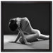 sexy Frau macht Yoga auf Leinwandbild Quadratisch gerahmt Größe 40x40