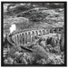 Eisenbahnviadukt in Schottland auf Leinwandbild Quadratisch gerahmt Größe 70x70