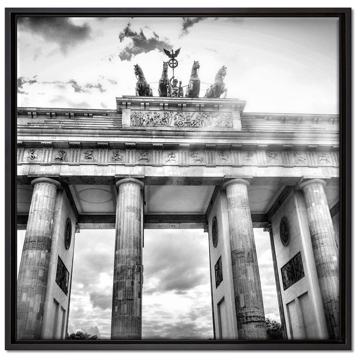 Brandenburger Tor Berlin auf Leinwandbild Quadratisch gerahmt Größe 70x70
