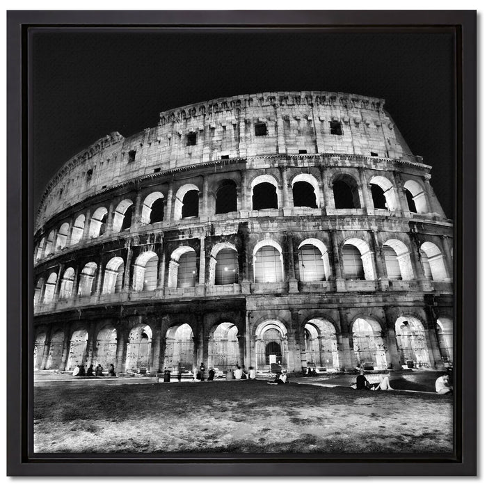 Colosseum in Rom Italien Italy auf Leinwandbild Quadratisch gerahmt Größe 40x40