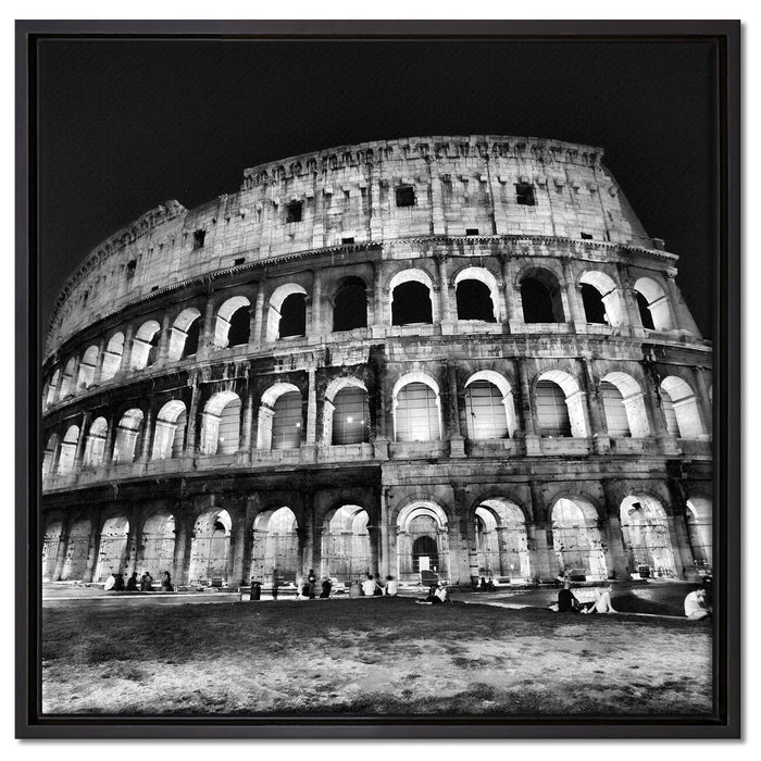 Colosseum in Rom Italien Italy auf Leinwandbild Quadratisch gerahmt Größe 60x60