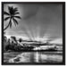 Palmen am Strand auf Leinwandbild Quadratisch gerahmt Größe 60x60