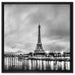 Eifelturm Paris bei Nacht auf Leinwandbild Quadratisch gerahmt Größe 60x60