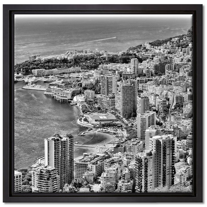 Blick auf das Monte Carlo auf Leinwandbild Quadratisch gerahmt Größe 40x40