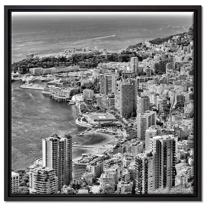 Blick auf das Monte Carlo auf Leinwandbild Quadratisch gerahmt Größe 60x60