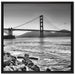 Imposante Golden Gate Bridge auf Leinwandbild Quadratisch gerahmt Größe 70x70