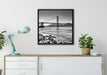 Imposante Golden Gate Bridge auf Leinwandbild gerahmt Quadratisch verschiedene Größen im Wohnzimmer