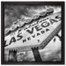 Las Vegas Retro Look auf Leinwandbild Quadratisch gerahmt Größe 40x40
