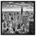 New York bei Tag auf Leinwandbild Quadratisch gerahmt Größe 60x60