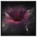 Schwarzes Loch im Weltall auf Leinwandbild Quadratisch gerahmt Größe 60x60