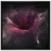 Schwarzes Loch im Weltall auf Leinwandbild Quadratisch gerahmt Größe 70x70