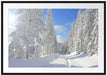 Winterlandschaft Bäume Passepartout 100x70