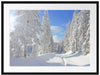 Winterlandschaft Bäume Passepartout 80x60