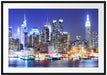 New York Skyline Brücke Passepartout 100x70