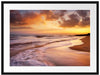 Meereshorizont Sonne hinter Wolken Passepartout 80x60