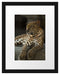 Majestäischer Leopard Passepartout 38x30