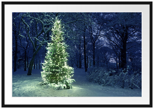 Leuchtender Weihnachtsbaum Passepartout 100x70