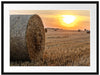 Strohballen auf Feld Passepartout 80x60