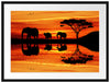 Afrika Elefant in Sonnenschein Passepartout 80x60