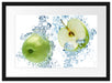 Frische Apfelscheiben im Wasser Passepartout 55x40